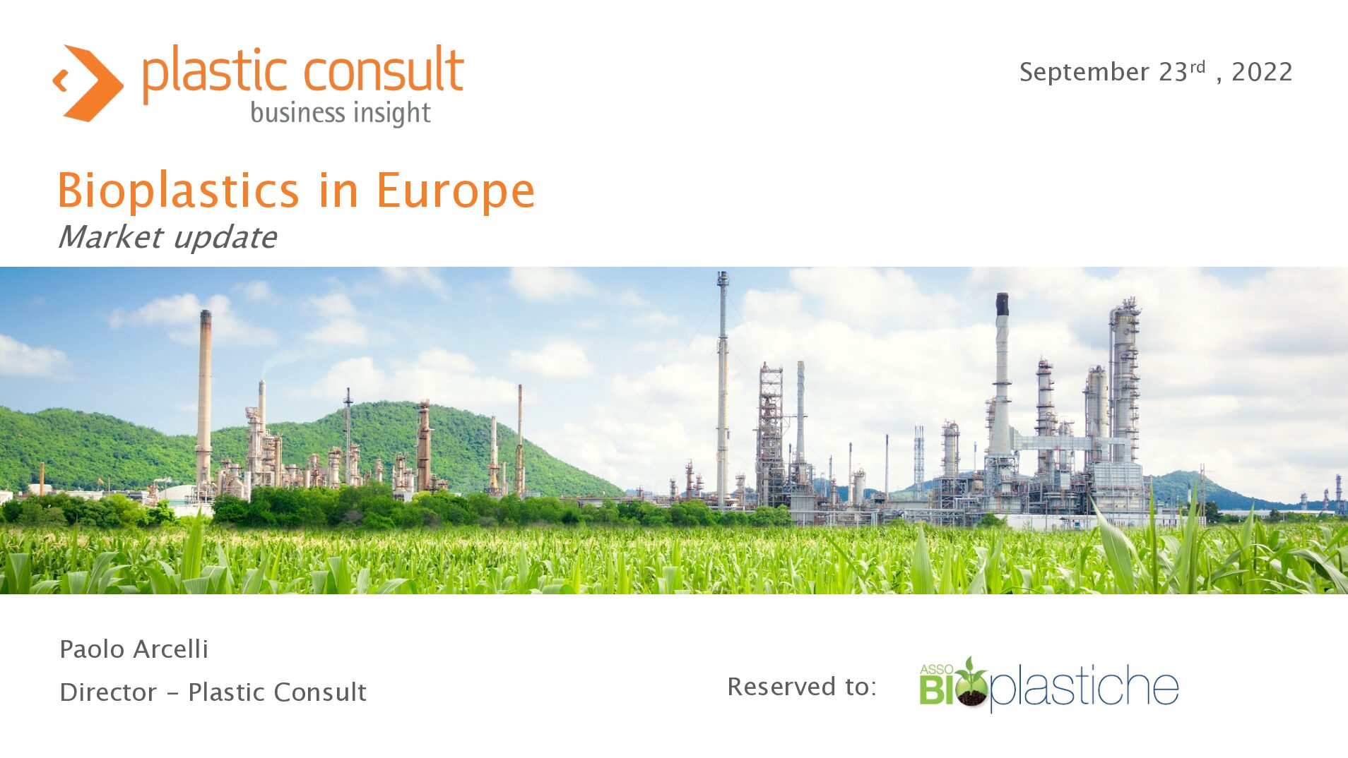 Plastic Consult for Assobioplastics - The compostable polymer supply chain - Data 2022